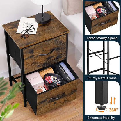 Yoobure 2-Drawer Nightstand Set of 2