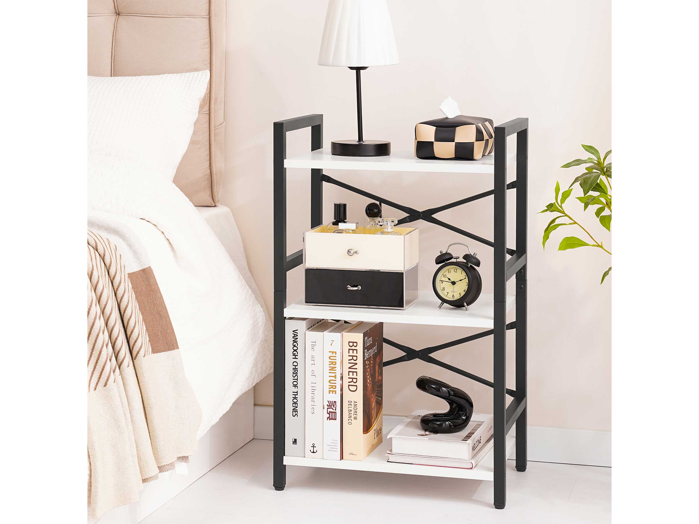 Yoobure 3-Tier Small Bookshelf