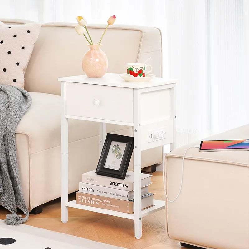 Yoobure Nightstand with 1 Wood Drawer