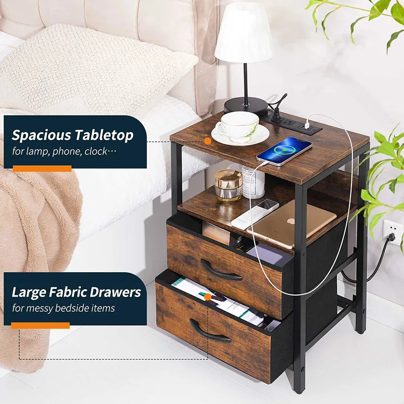 Yoobure 2-Drawer Nightstand