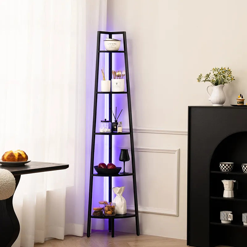 Yoobure 5-Tier Corner Shelf with LED