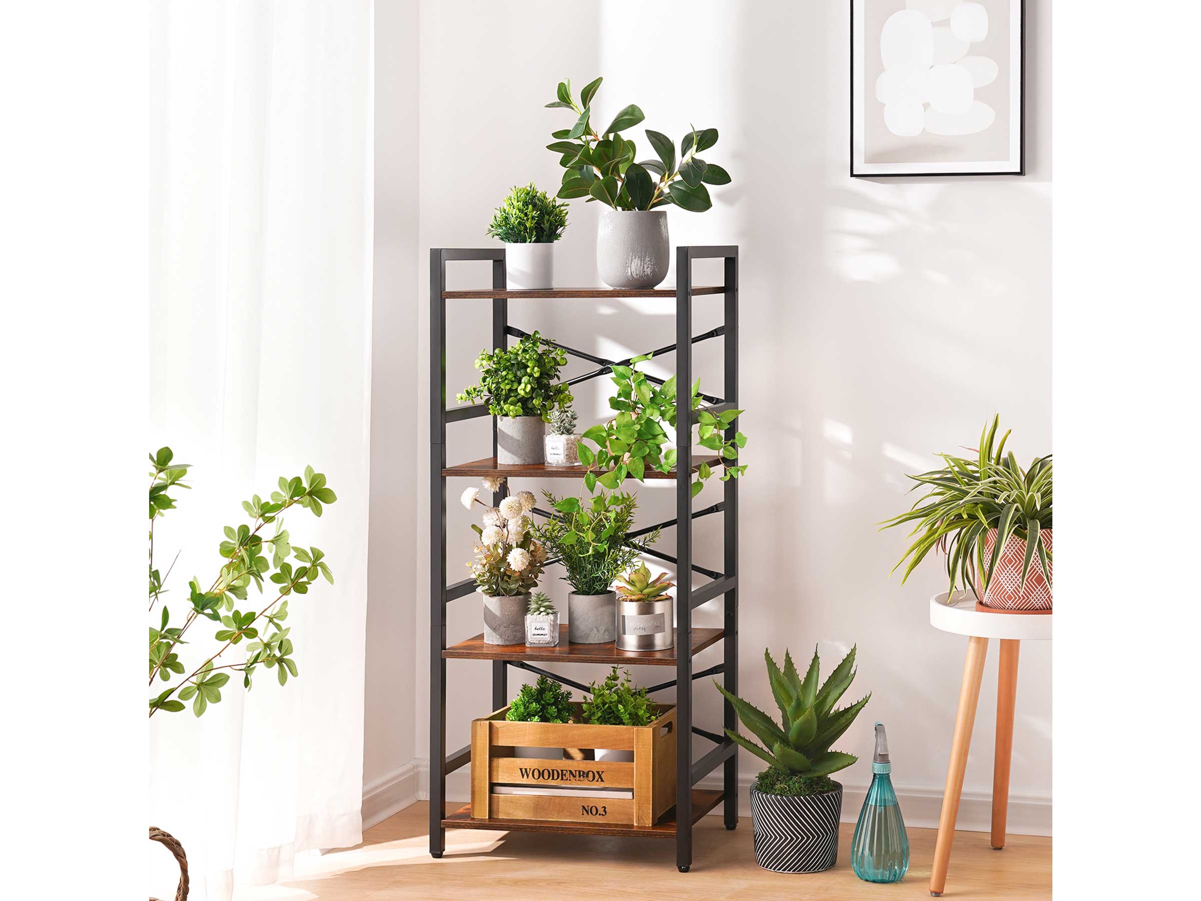 Yoobure 4-Tier Small Bookshelf