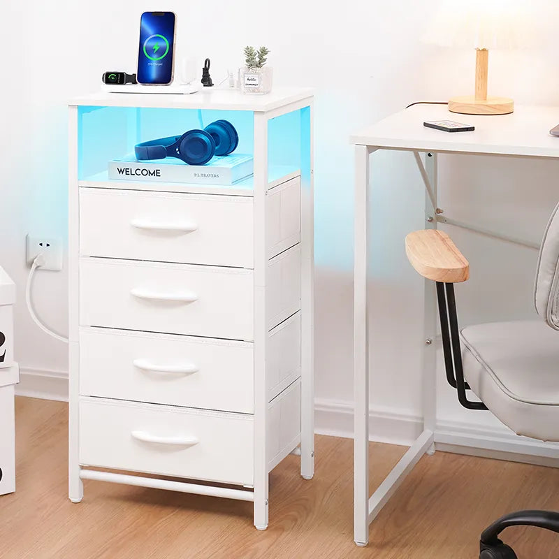 Yoobure 4-Drawer Nightstand with LED