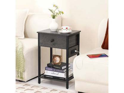 Yoobure 1-Drawer Nightstand with Charging Station