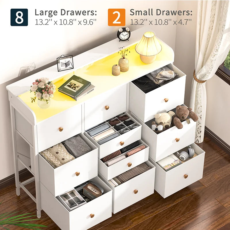 Yoobure Dresser for Bedroom with 10 Storage Drawers