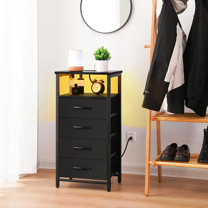 Yoobure 4-Drawer Nightstand with LED