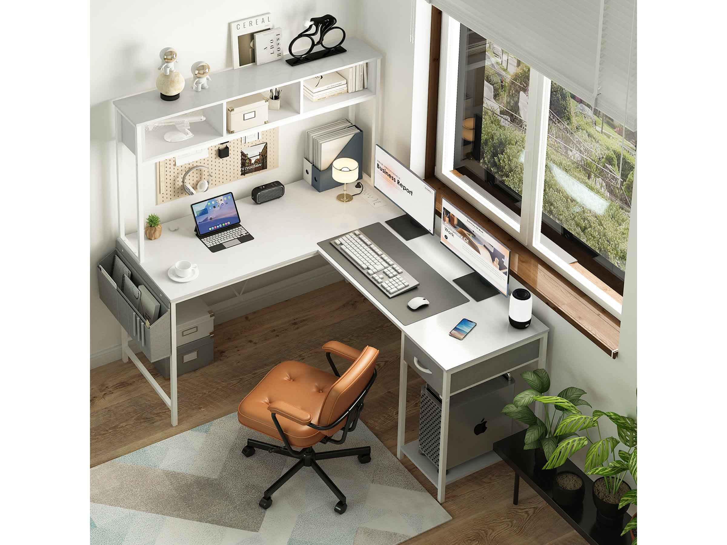 Yoobure L Shaped Computer Desk