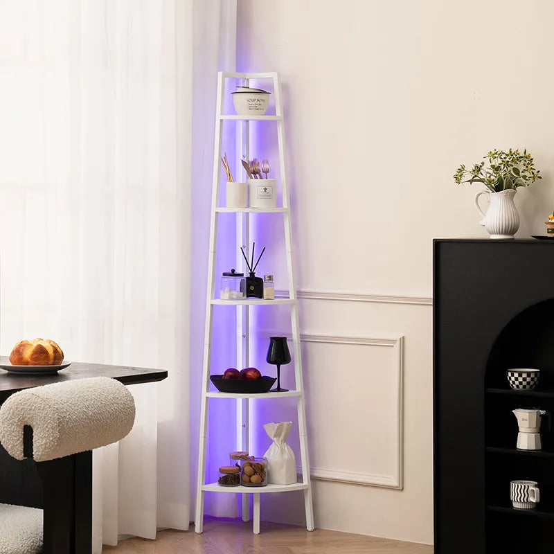 Yoobure 5-Tier Corner Shelf with LED