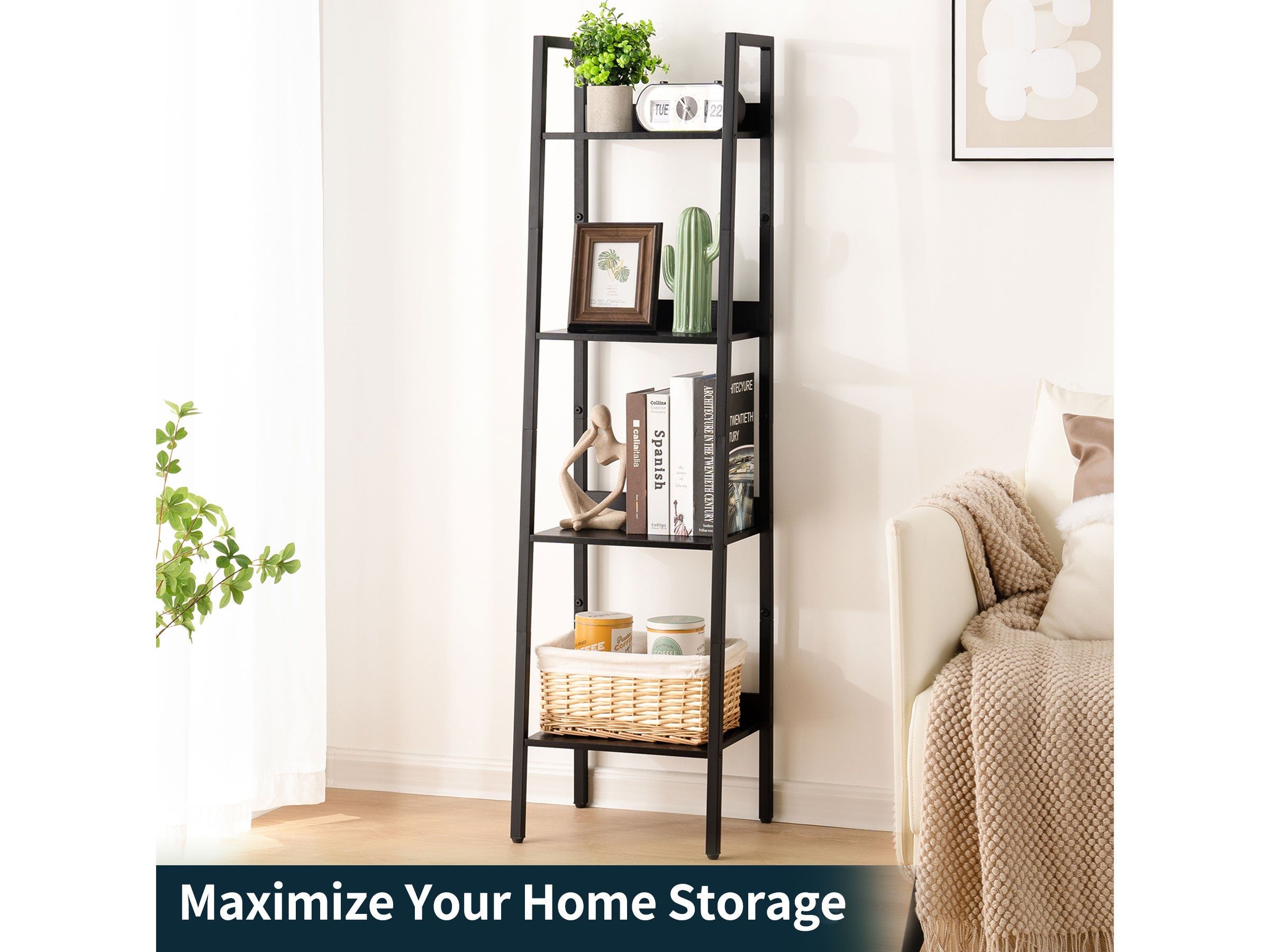 Yoobure 4-Tier Ladder Shelf