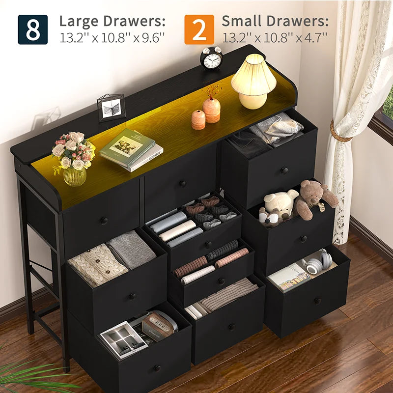 Yoobure Dresser for Bedroom with 10 Storage Drawers