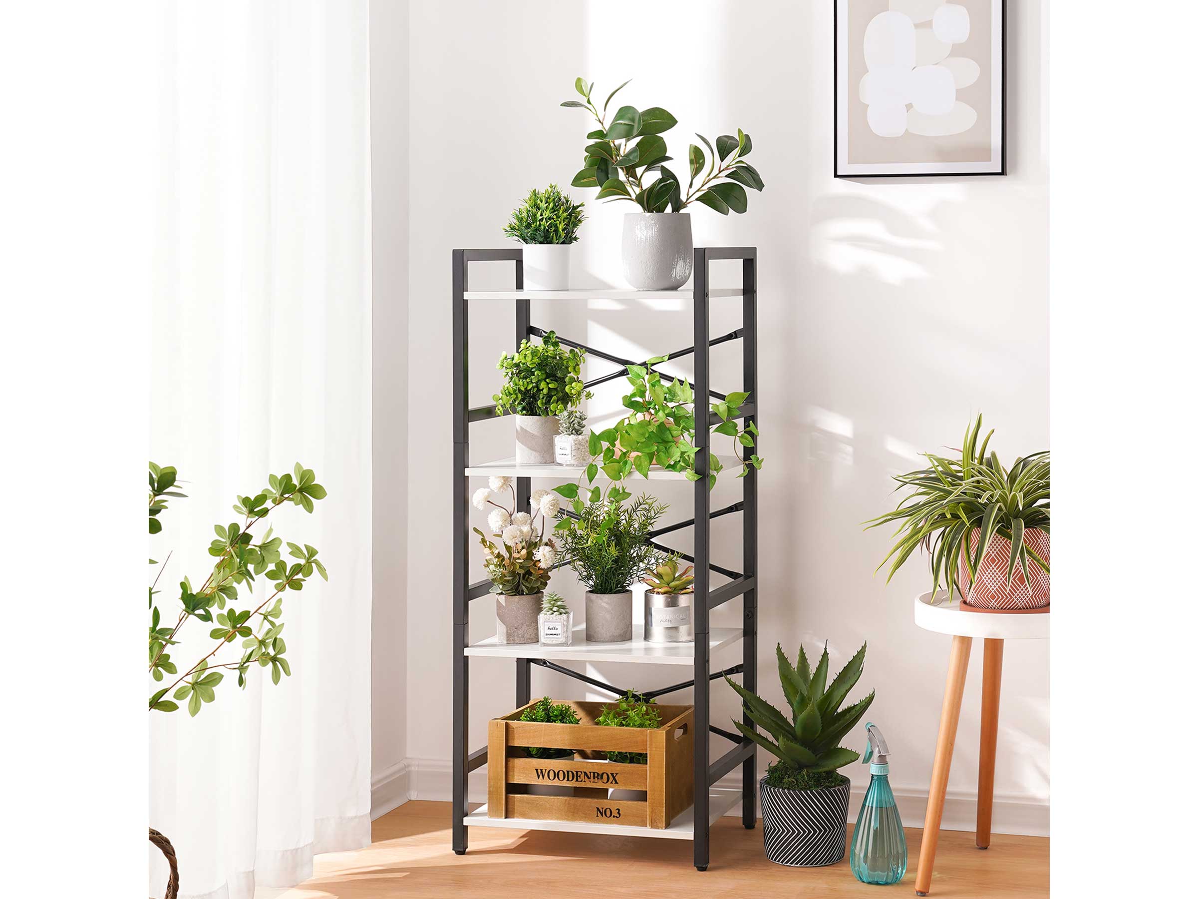 Yoobure 4-Tier Small Bookshelf