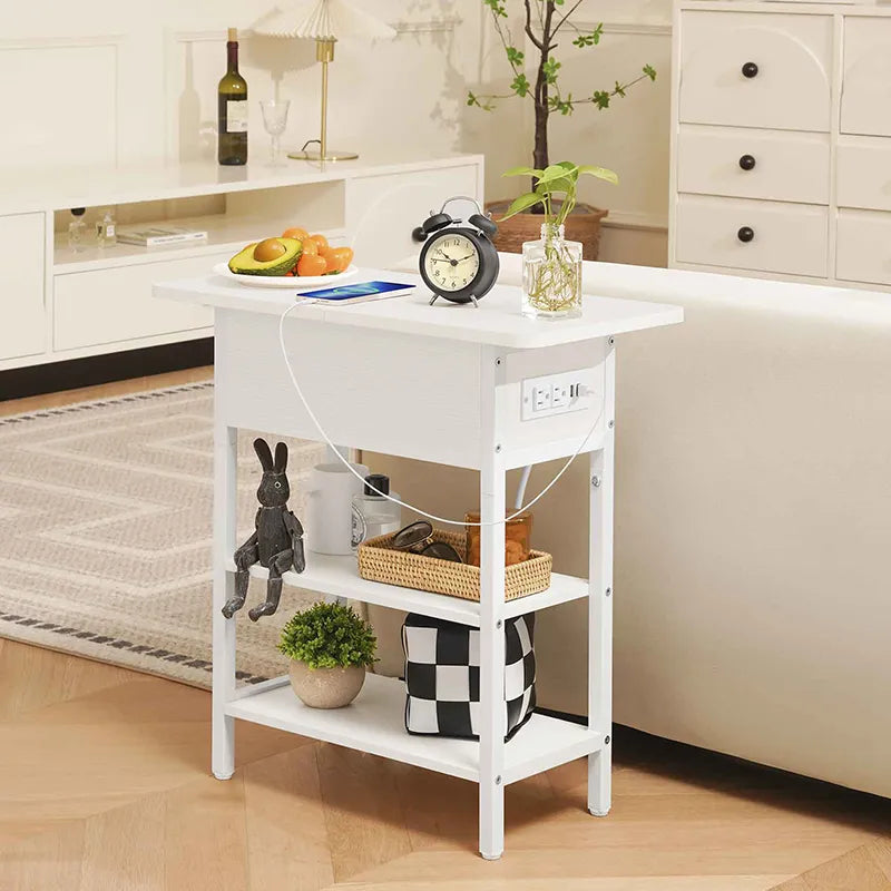 Yoobure Flip Top End Table with Charging Station