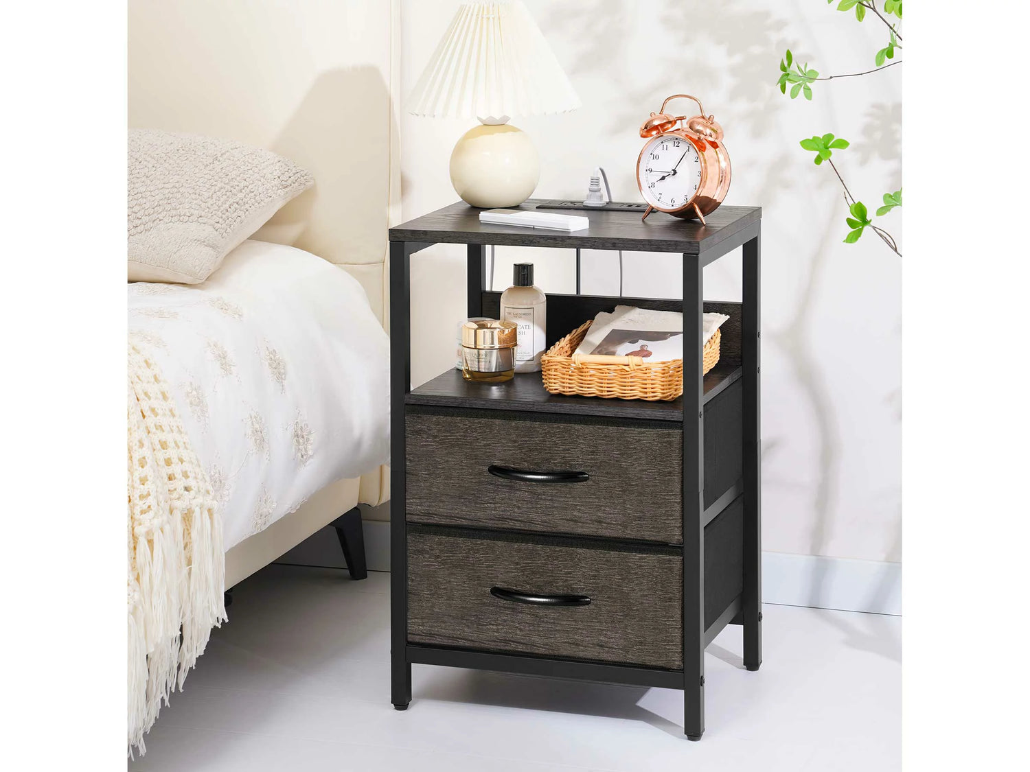 Yoobure 2-Drawers Nightstand