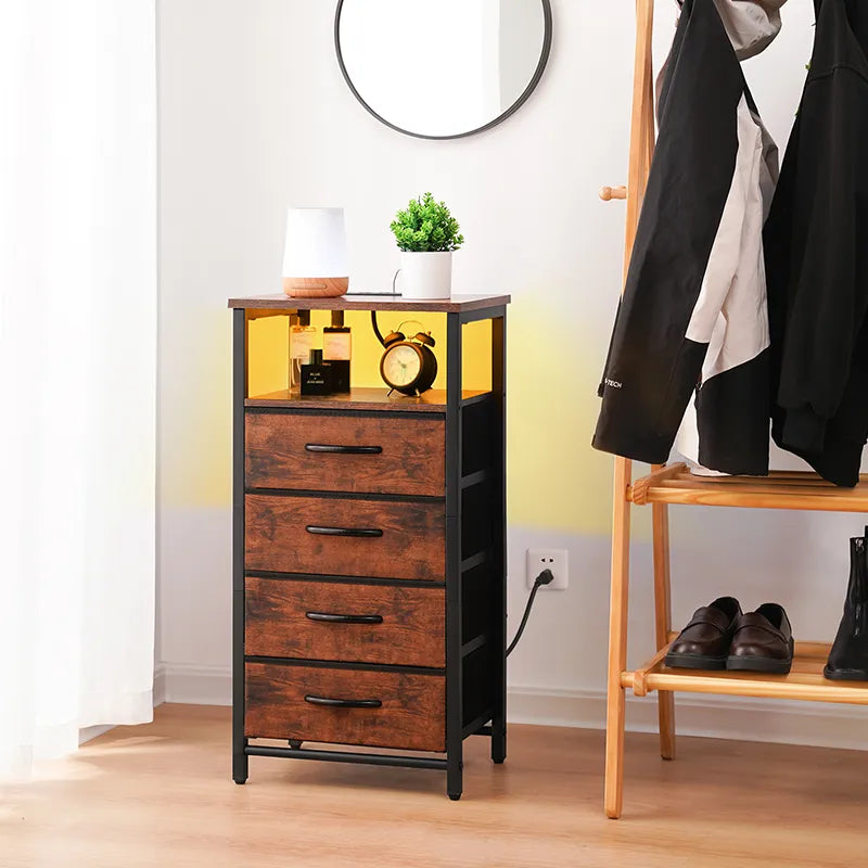 Yoobure 4-Drawer Nightstand with LED