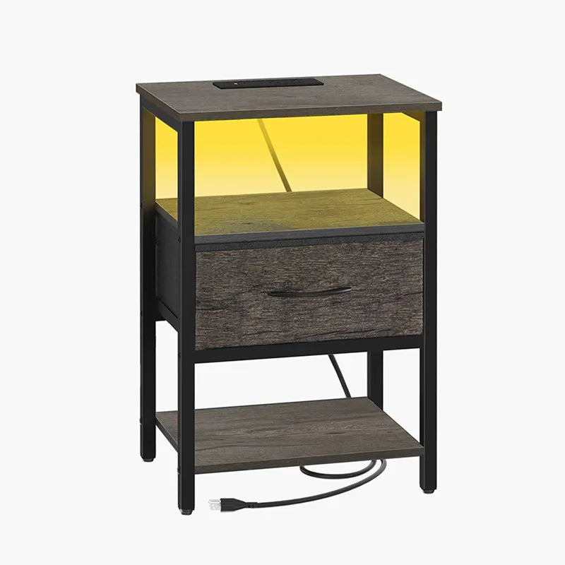 Yoobure 1-Drawer Nightstand with LED