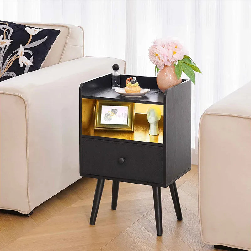 Yoobure Mordern 2-Tier Nightstand with LED