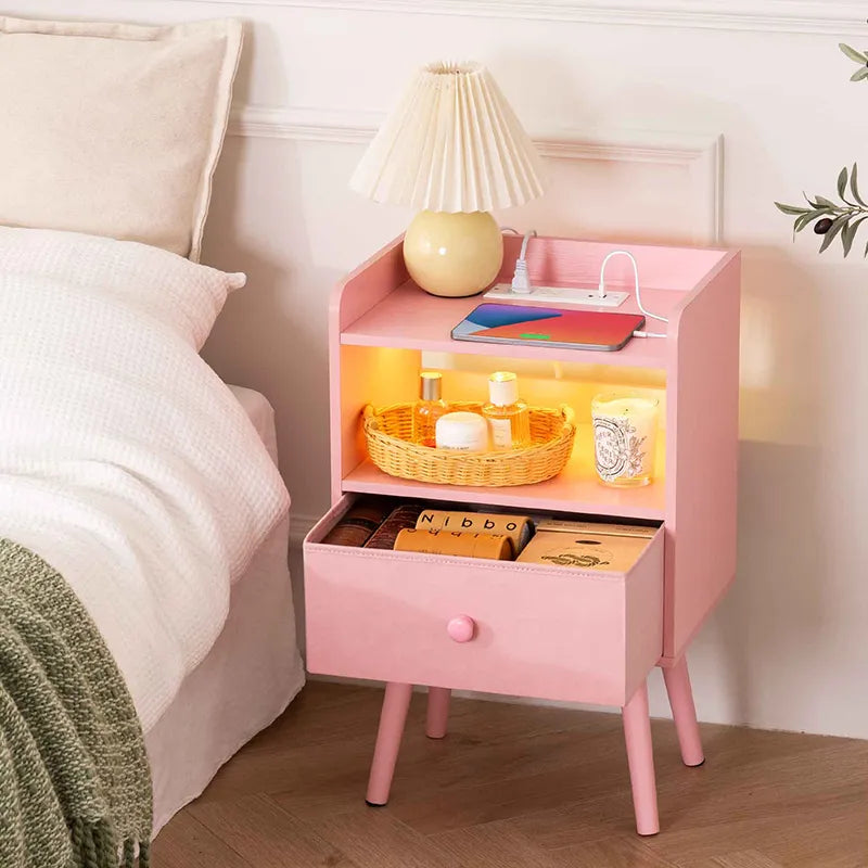 Yoobure Mordern 2-Tier Nightstand with LED