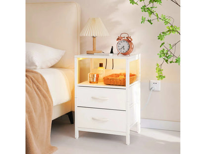 Yoobure 2-Drawers Nightstand with LED