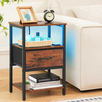 Yoobure 1-Drawer Nightstand with LED