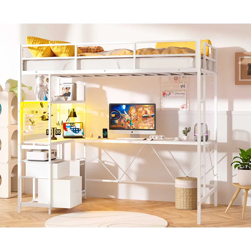 Yoobure Loft Bed Twin Size with Desk