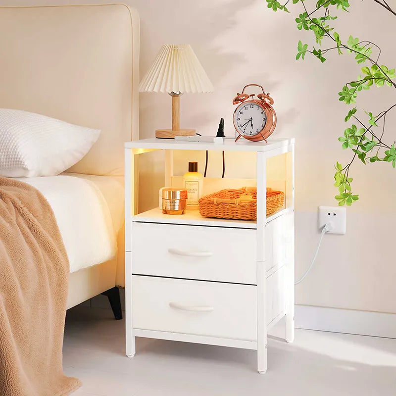 Yoobure 2-Drawer Nightstand with LED