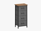 Grey Yoobure 4-Drawers Beside Table