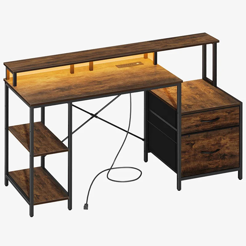 Yoobure 59 Inch 2-Drawer Computer Desk