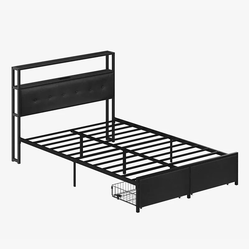 Yoobure LED Bed Frame with Storage Drawers