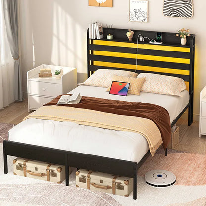 Yoobure Twin Bed Frame with Headboard