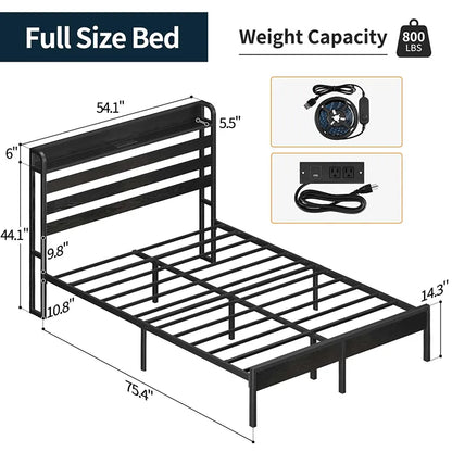 Yoobure Twin Bed Frame with Headboard