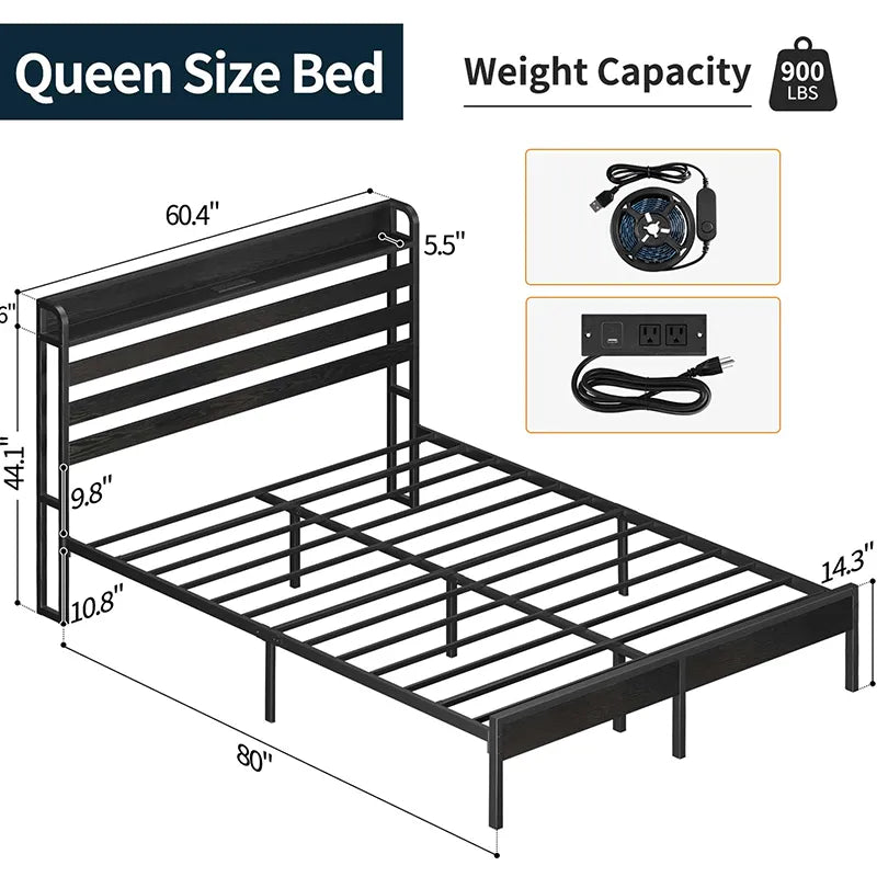 Yoobure Twin Bed Frame with Headboard