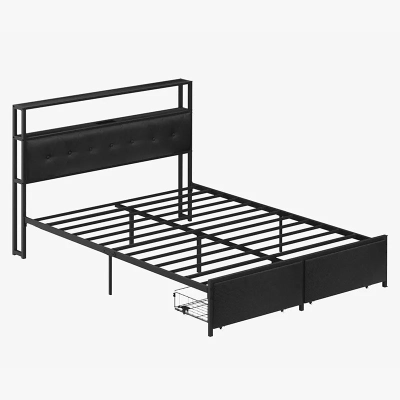 Yoobure LED Bed Frame with Storage Drawers