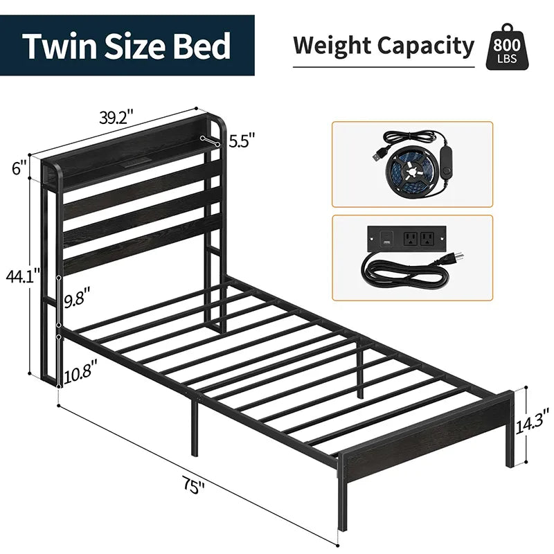 Yoobure Bed Frame with Headboard