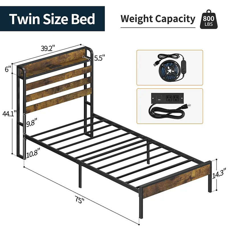 Yoobure Bed Frame with Headboard