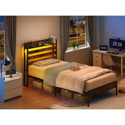 Yoobure Twin Bed Frame with Headboard