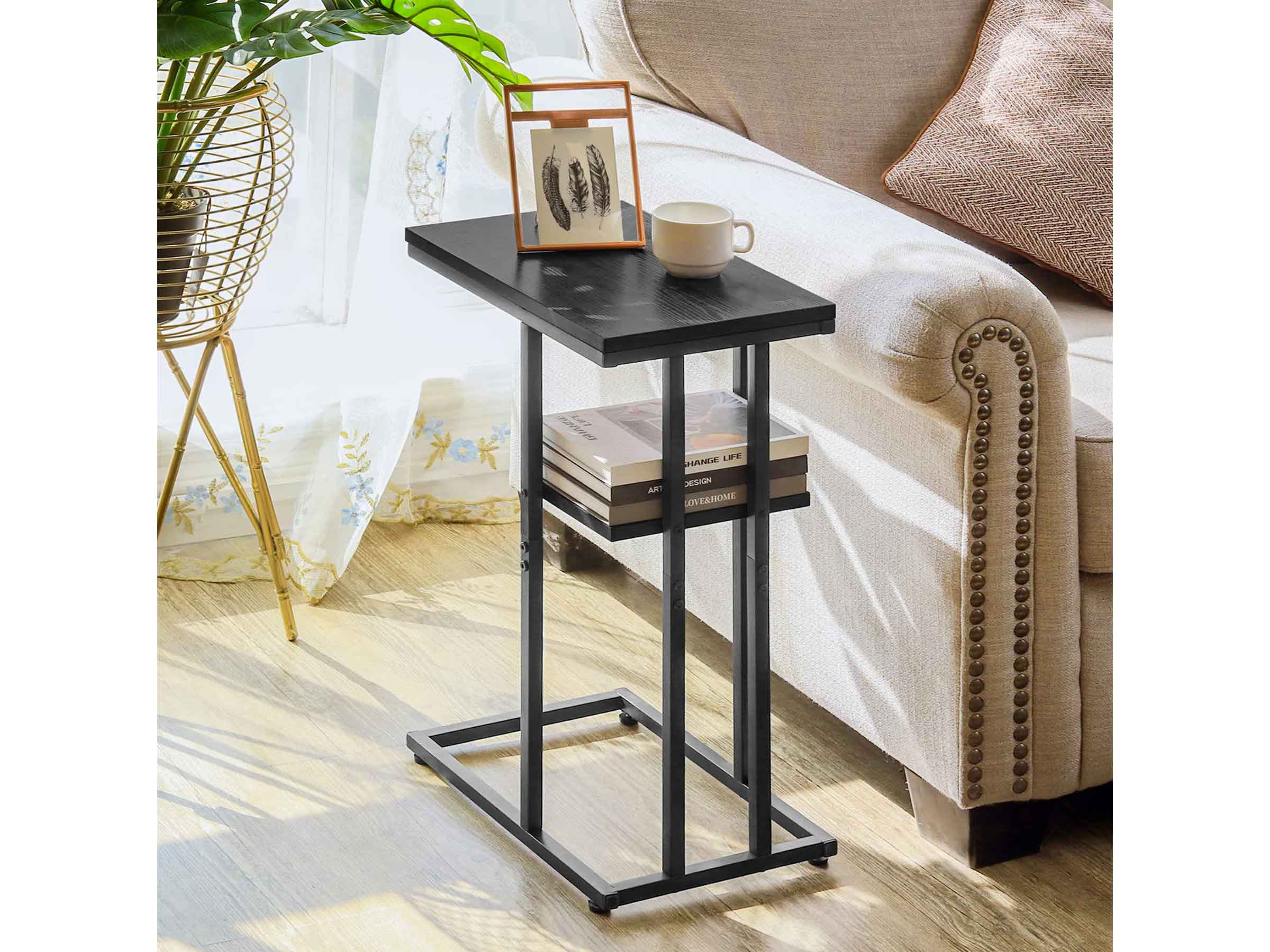 Black Yoobure C Shaped End Table