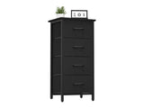 Black Yoobure 4-Drawers Beside Table