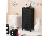 Black Yoobure 4-Drawers Beside Table