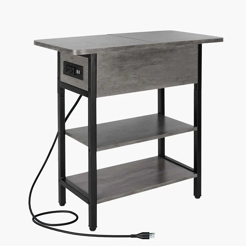 Yoobure Flip Top End Table with Charging Station