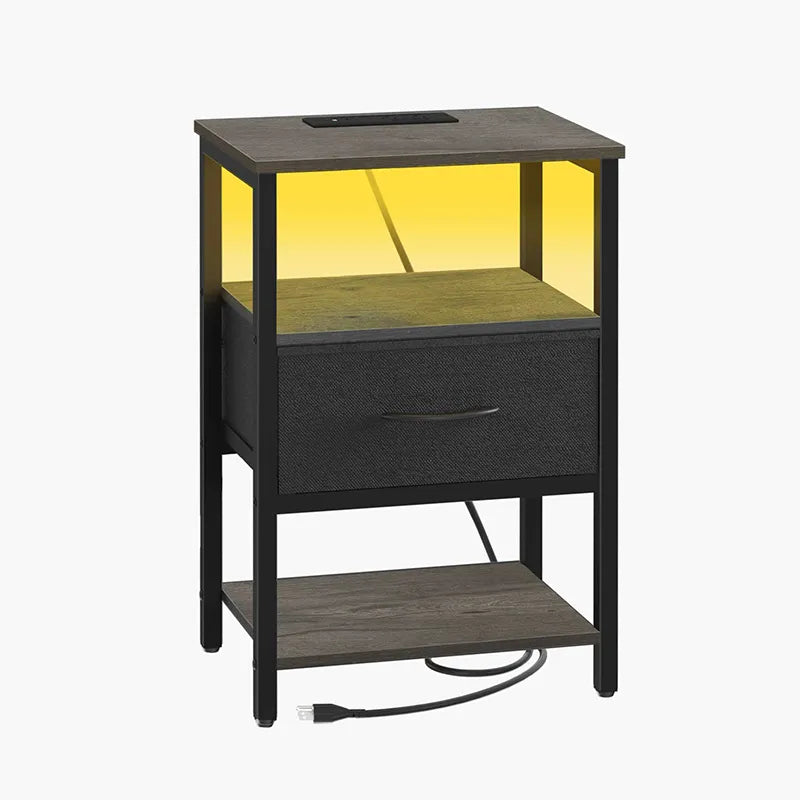 Yoobure 1-Drawer Nightstand with LED