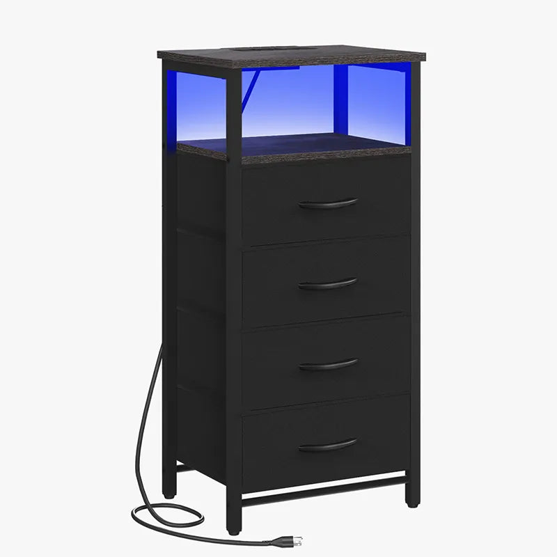 Yoobure 4-Drawer Nightstand with LED