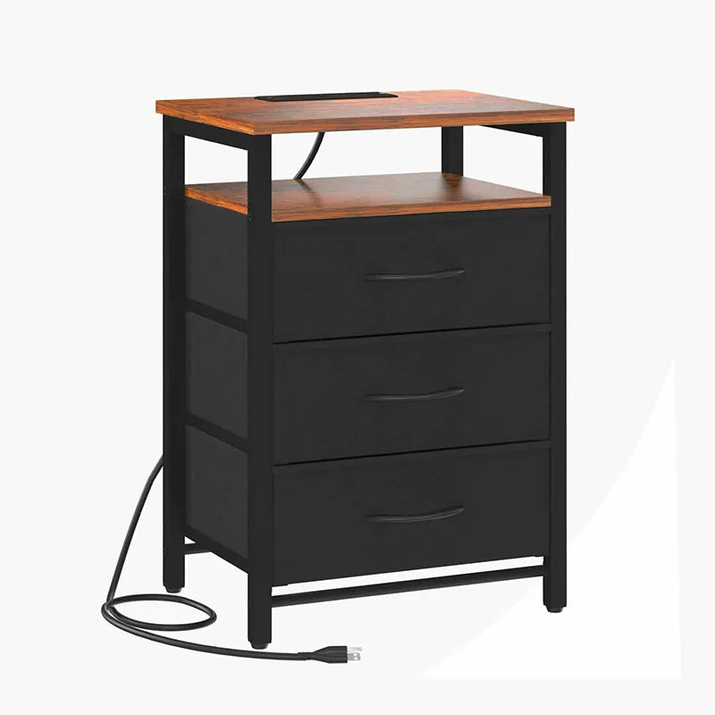 Yoobure 3-Drawer Nightstand with LED