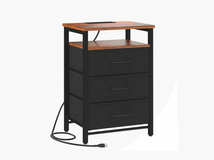 Yoobure 3-Drawers Nightstand with LED