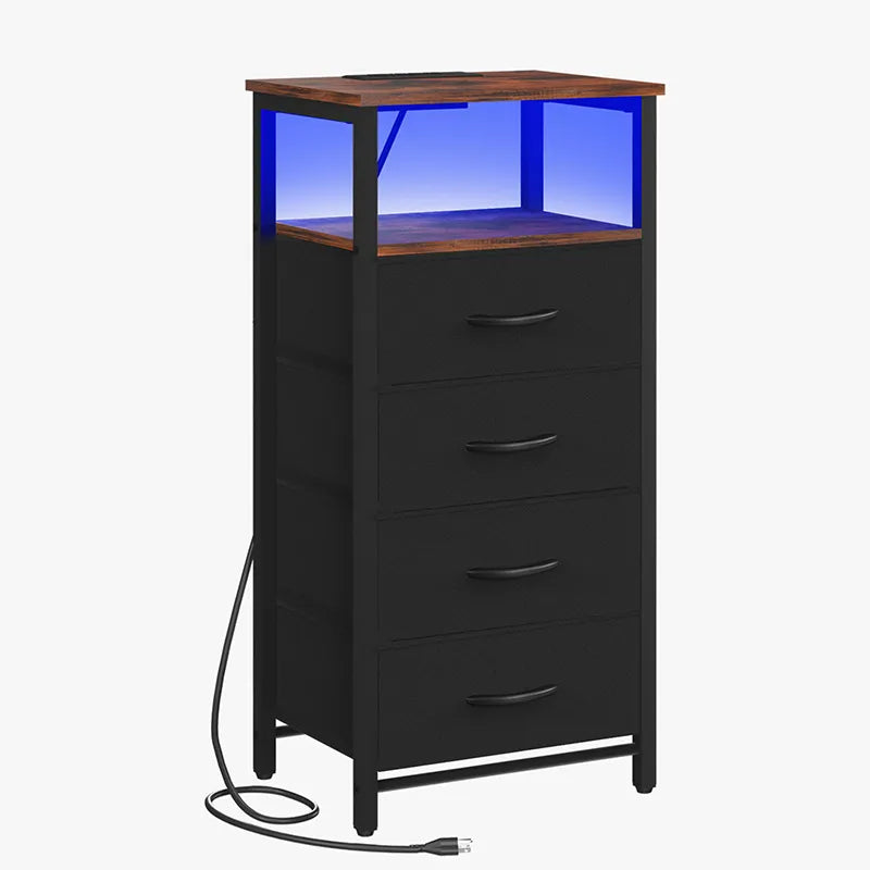 Yoobure 4-Drawer Nightstand with LED