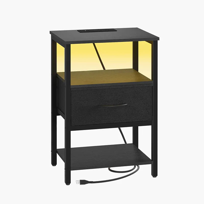 Yoobure 1-Drawer Nightstand with LED