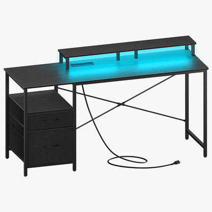 Yoobure 55.1 Inch 2-Drawer Computer Desk