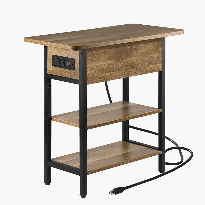 Yoobure Flip Top End Table with Charging Station