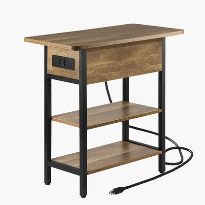 Yoobure Flip Top End Table with Charging Station