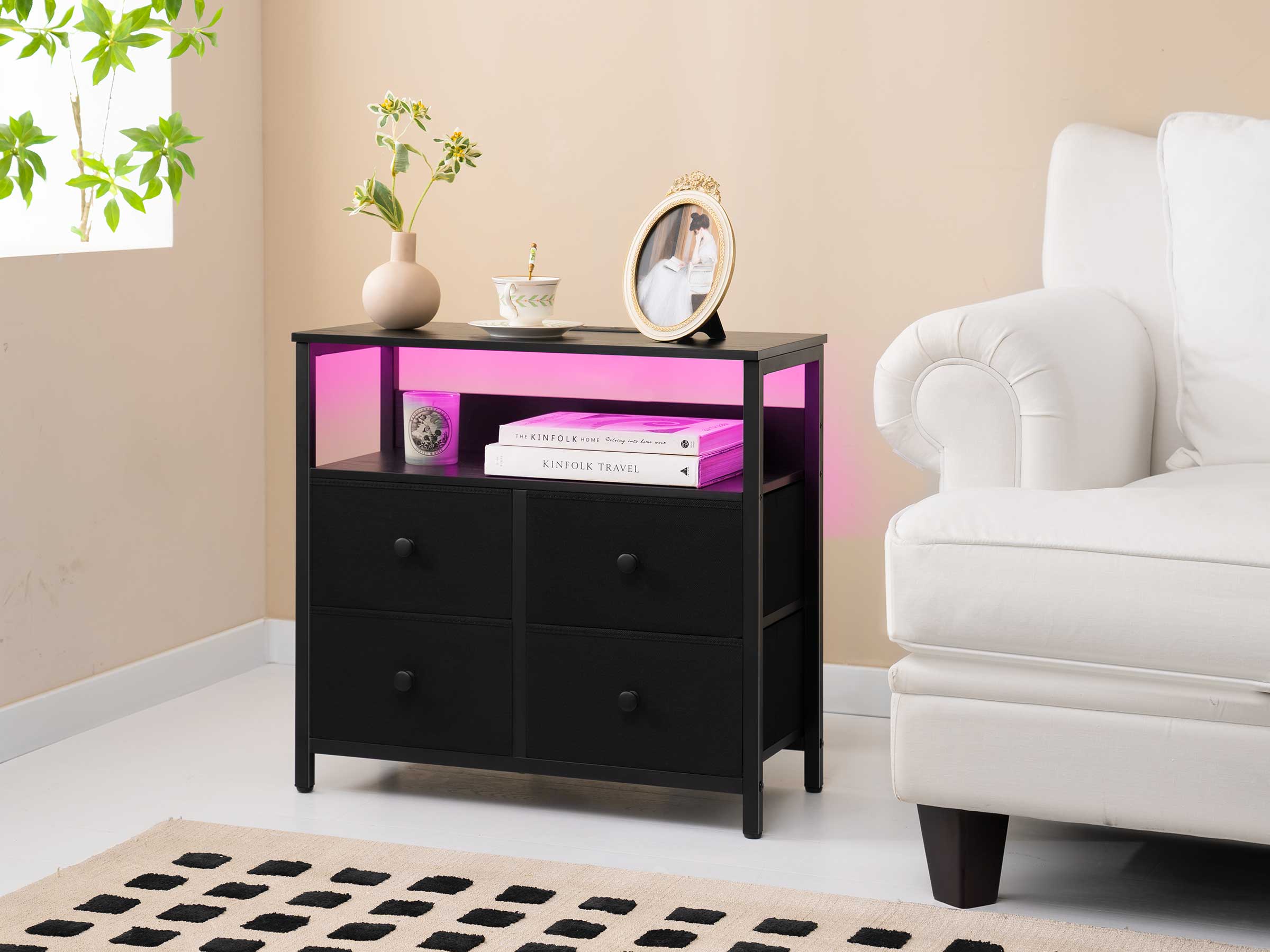 Yoobure 4 Drawers Stand with LED