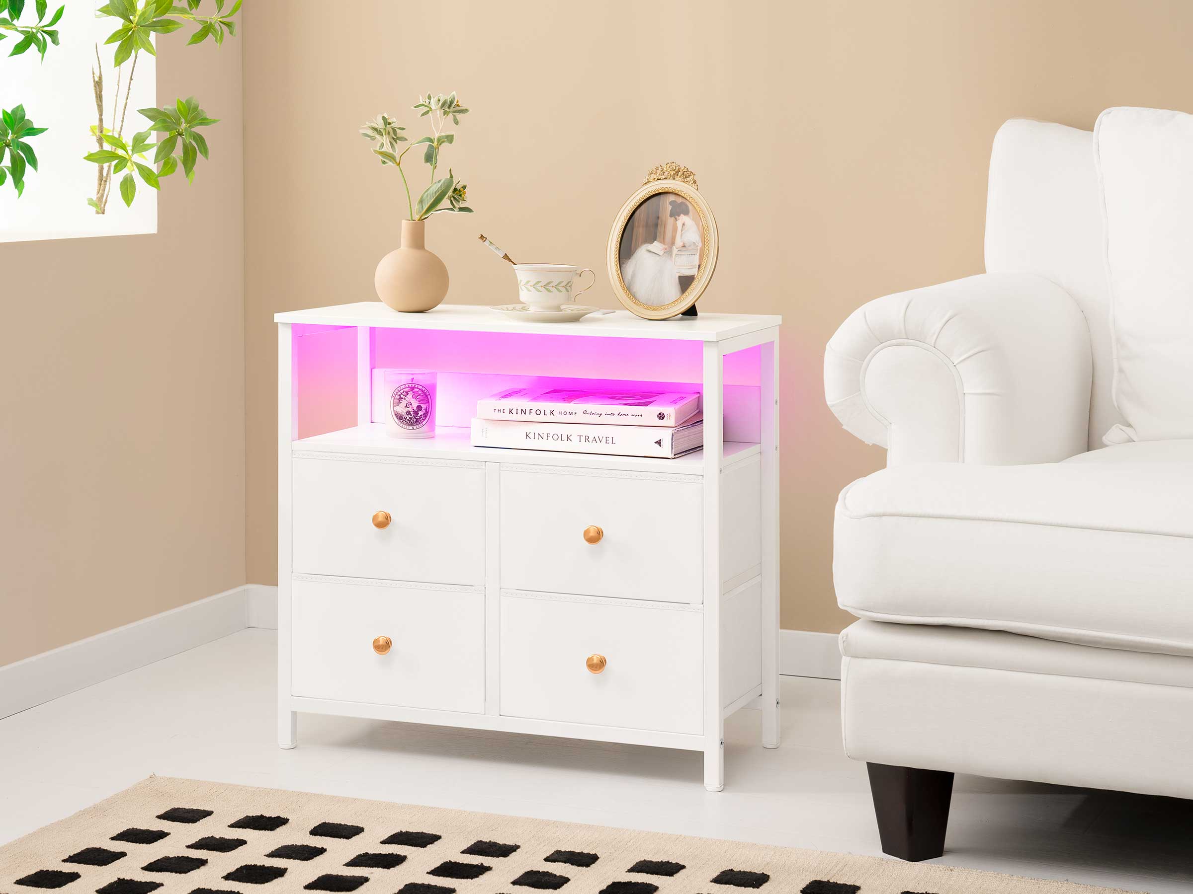 Yoobure 4 Drawers Stand with LED